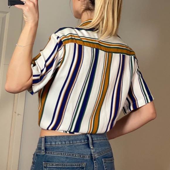 Denim & Flower by Ricky Singh Striped Button-Up Shirt (Size M) - Picture 2 of 7